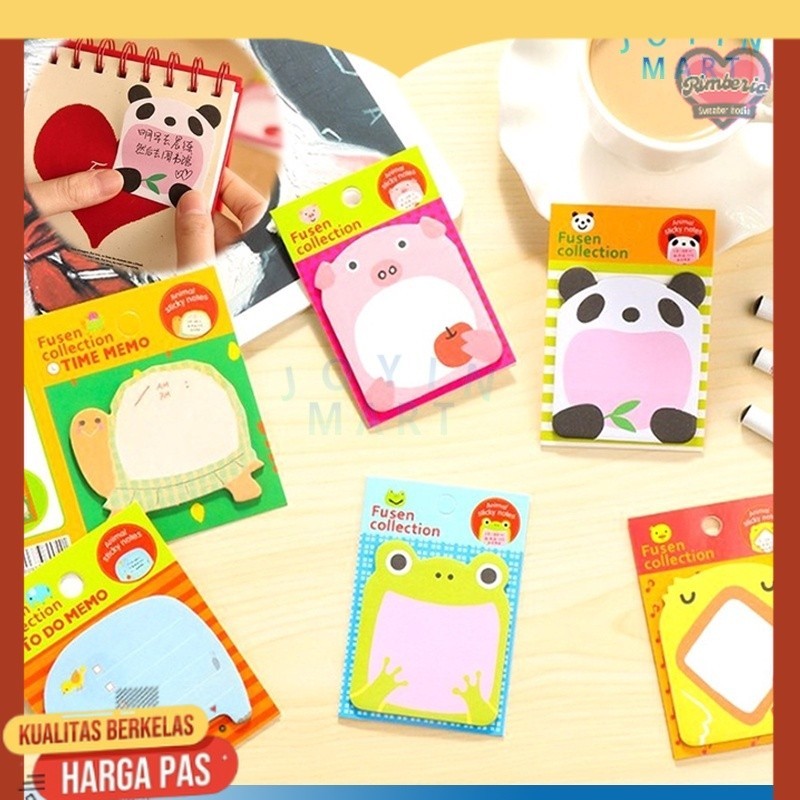 

Catatan Memo Tempelan Kertas Note Karakter Animal Lucu / Sticky Notes Animal / Kertas Catatan Memo Note Karakter Animal Lucu Unik