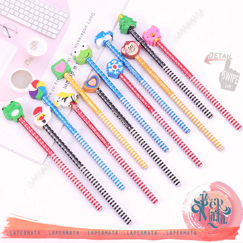 

Pensil Kayu Dengan Penghapus Karakter Lucu Pensil Anak - LPM Shop