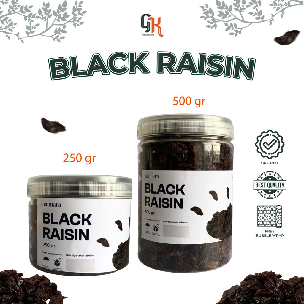 

KISMIS HITAM BLACK RAISIN MANIS PREMIUM ORIGINAL 250gr/500gr