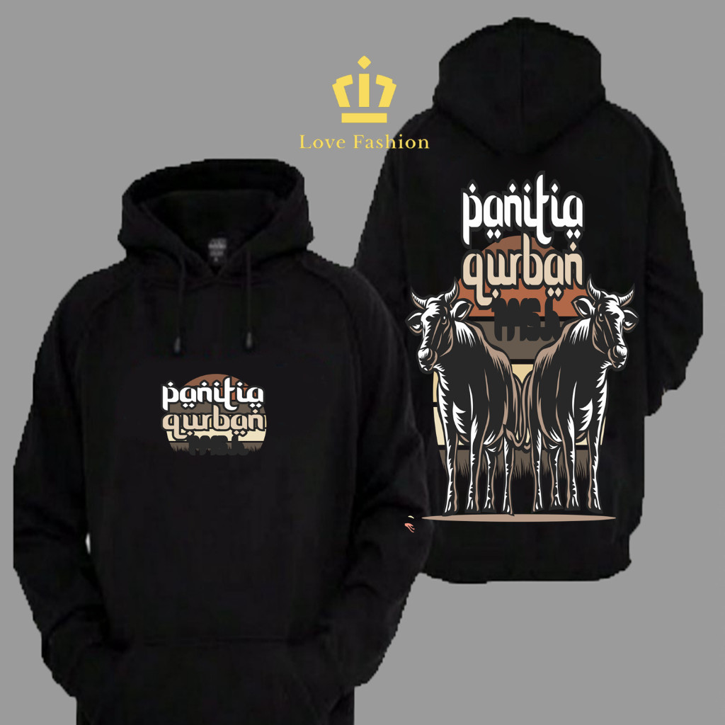 Sweater Hoodie Distro Panitia Qurban Idul Adha Motif Kerbau Premium Terbaru