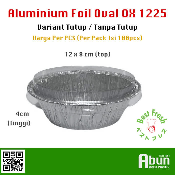 Aluminium Foil Oval OX-1225