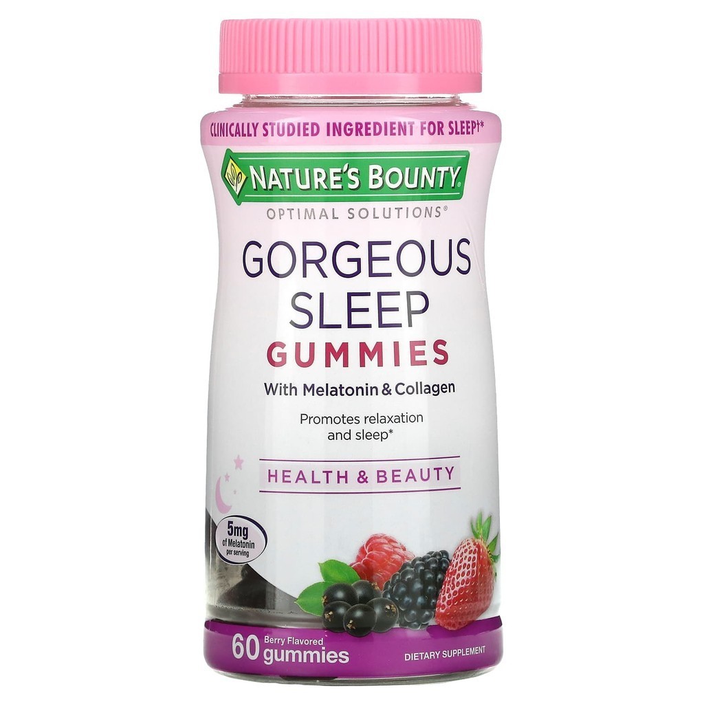 Nature's Bounty, Optimal Solutions, Gorgeous Sleep Gummies, Berry, 60