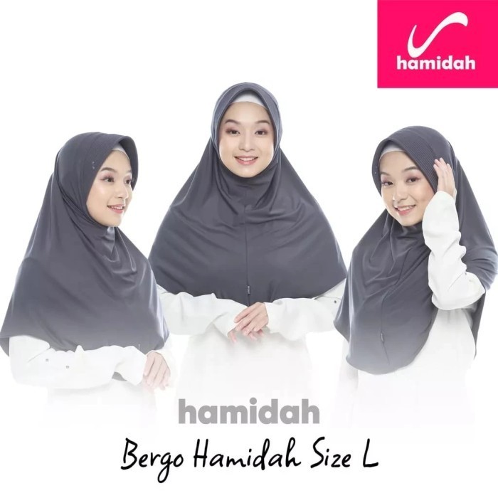 Bergo hamidah L jilbab instant ori hamidah