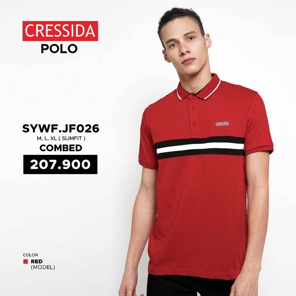 Polo Shirt Cowok Kaos Kerah Cressida Original - SYWF.JF026