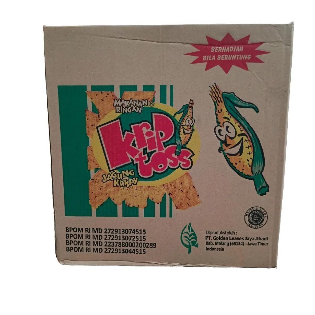 

Kriptoss Jagung Krispi 1 karton isi 100 pcs