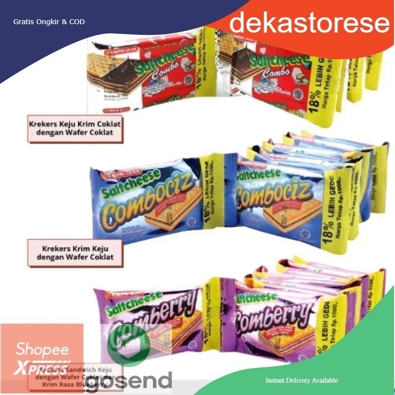 

KHONG GUAN SALTCHEESE COMBO renceng 10pcs x 20gr Murah!!