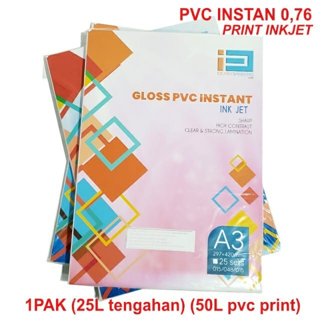 

Bahan PVC instan Inkjet / Mirror ukuran A3 print inkjet 1 pack