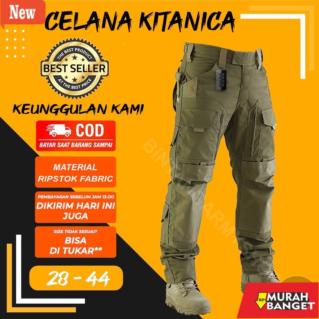 celana kerja lapangan pria yg kekinian- Celana Tactical Kitanica/Celana Kitanika/Celana Pria Panjang