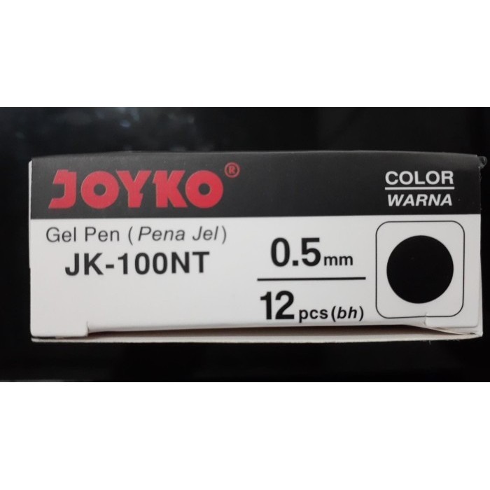 

Pen Gel Jel Joyko JK-100NT (isi 12 buah) - Hitam