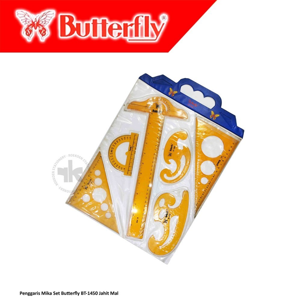 

Butterfly Ruler Set Penggaris Pola Baju BT-1450 French Curve (Jahit)