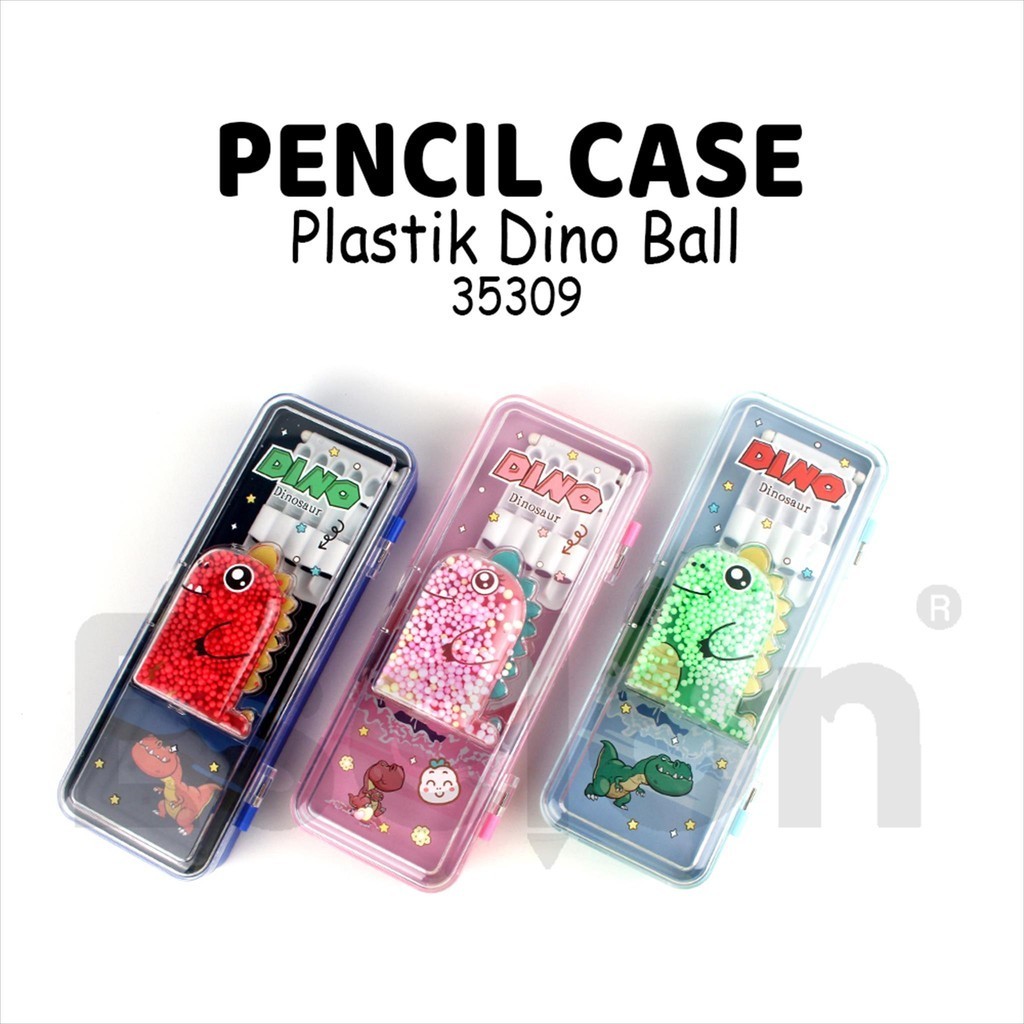 

Kotak Pensil Mika Tebal DINO 35309 / Xiaolingjing DINO BALL