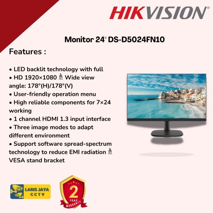DS-D5024FN10 Monitor 24" Hikvision