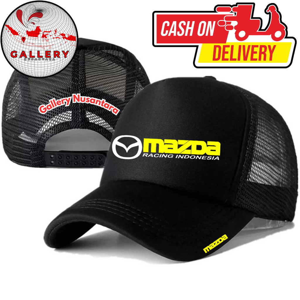 Gallery Nusantara Topi Trucker MAZDA - Topi Distro MAZDA Logo - Topi MAZDA Premium - Topi Pria Dewas