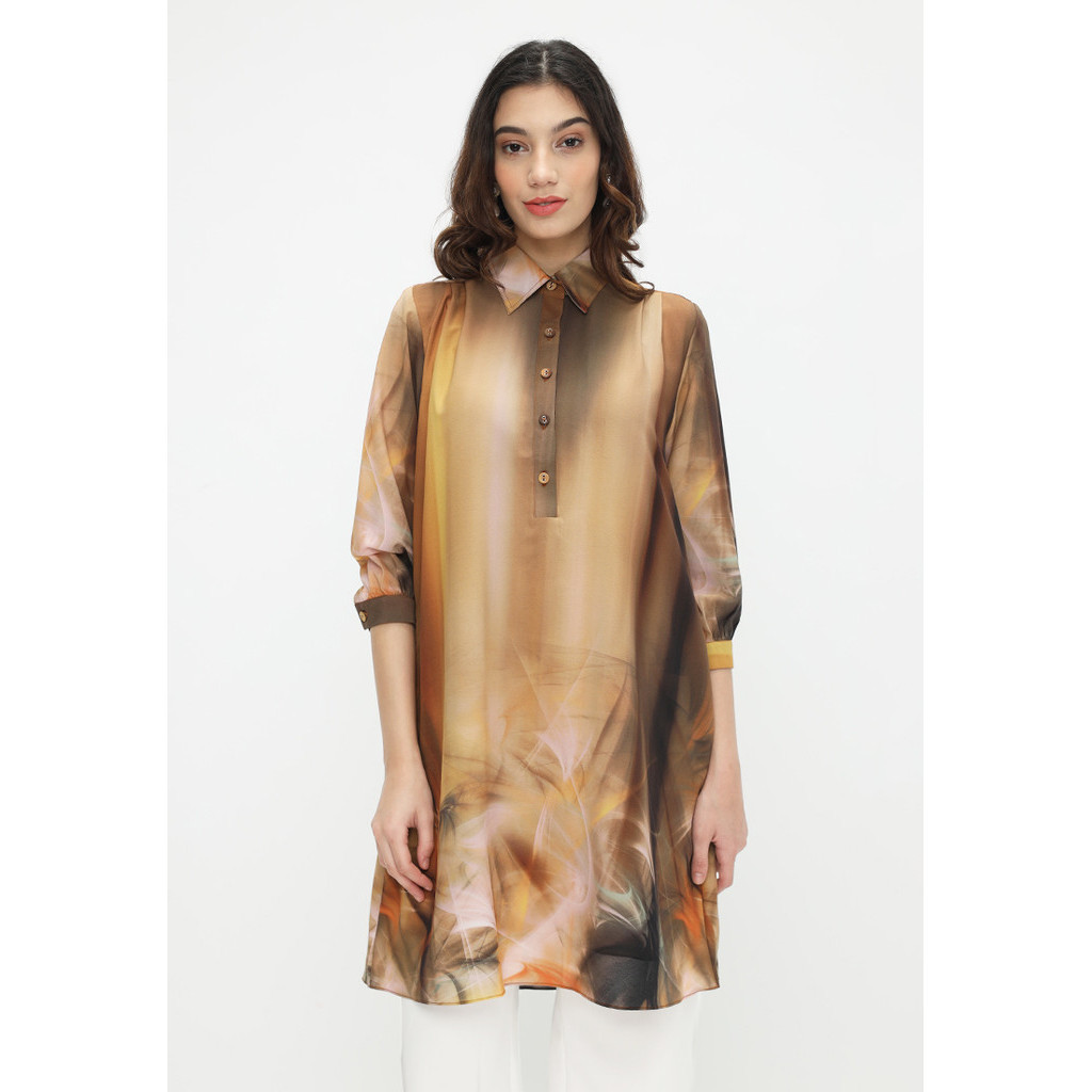 Tunik Abtrack Brown By Brilliant Girl