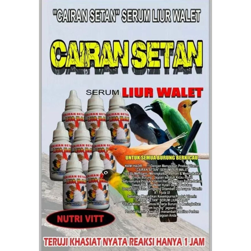 Af'Al birdshop - Cairan Setan Liur Walet Burung 30 ml