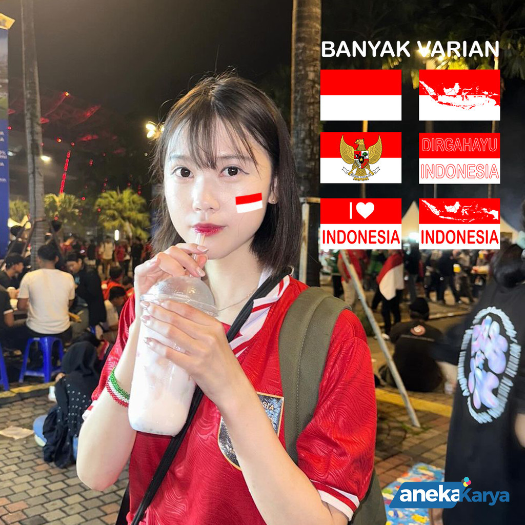 

Aneka Sticker Pipi Bendera Merah Putih Tempelan Indonesia 17 Agustus