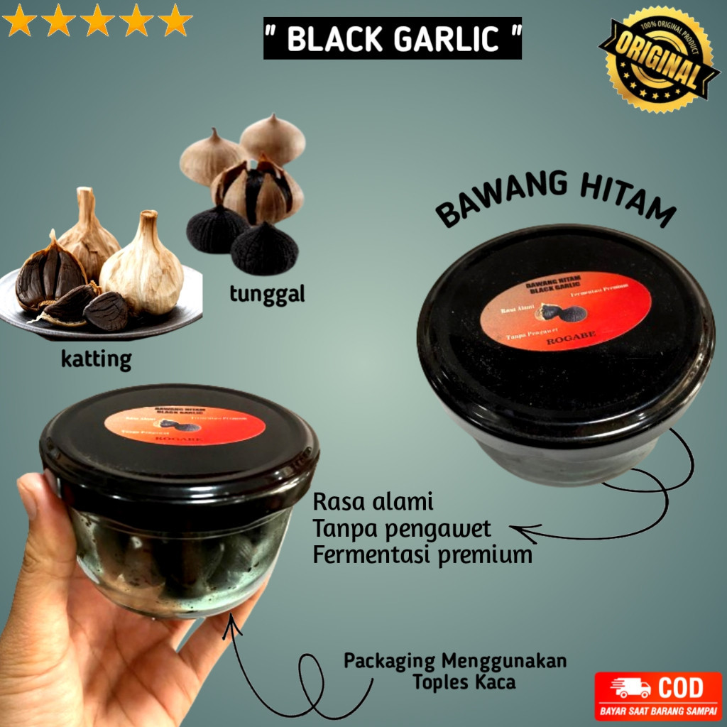 

Black Garlic 100% Asli - Bawang Hitam Tunggal - Bawang Hitam Kating - R O