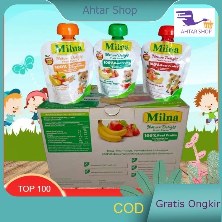 

Milna Nature Delight Fruit Puree Banana Apple Carrot Promo