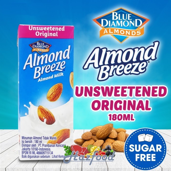 

Blue Diamond Almond Breeze Almond Milk Unsweetened Original 180ml (1 Ctn = 24pcs)