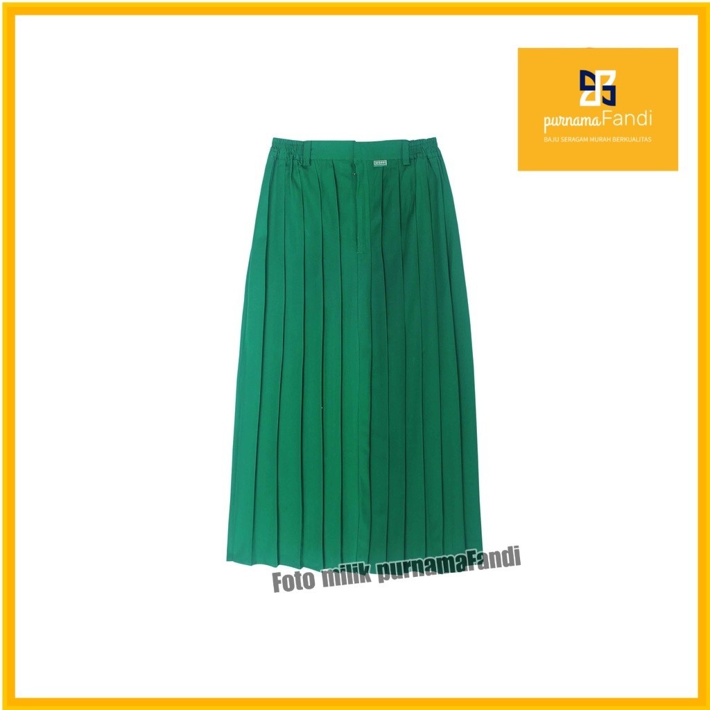 Seragam SD Purnama Rok Plisir Panjang Hijau