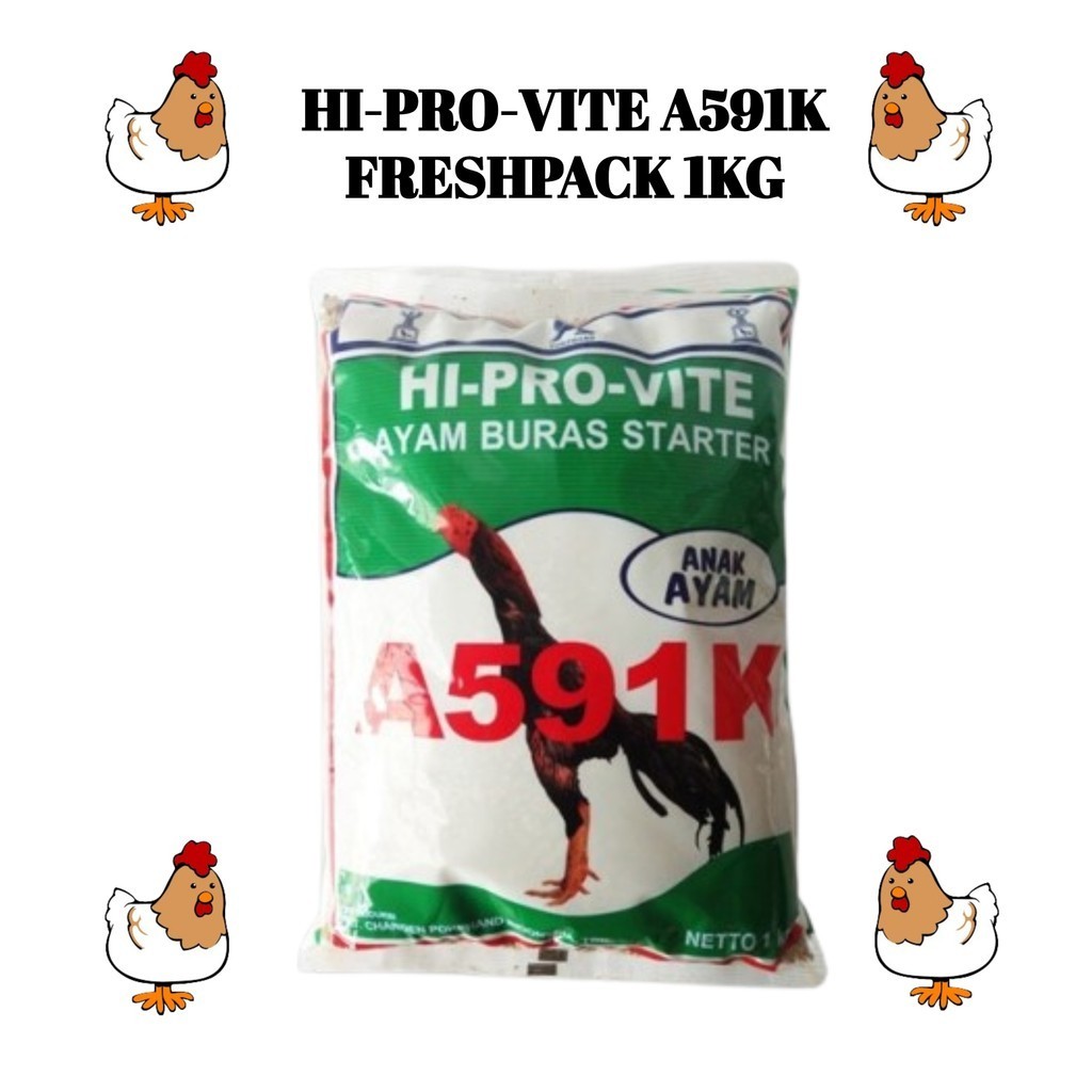 Makanan Pakan Pur Ayam Bangkok Hi-Pro-Vite A591K 591K A 591-K 1kg 1 kg