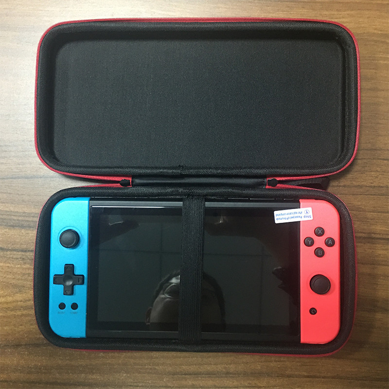 Black Case of Powkiddy X70 7.0Inch Screen Retro Video Game Console Bag Waterproof Carry Bag of Anber