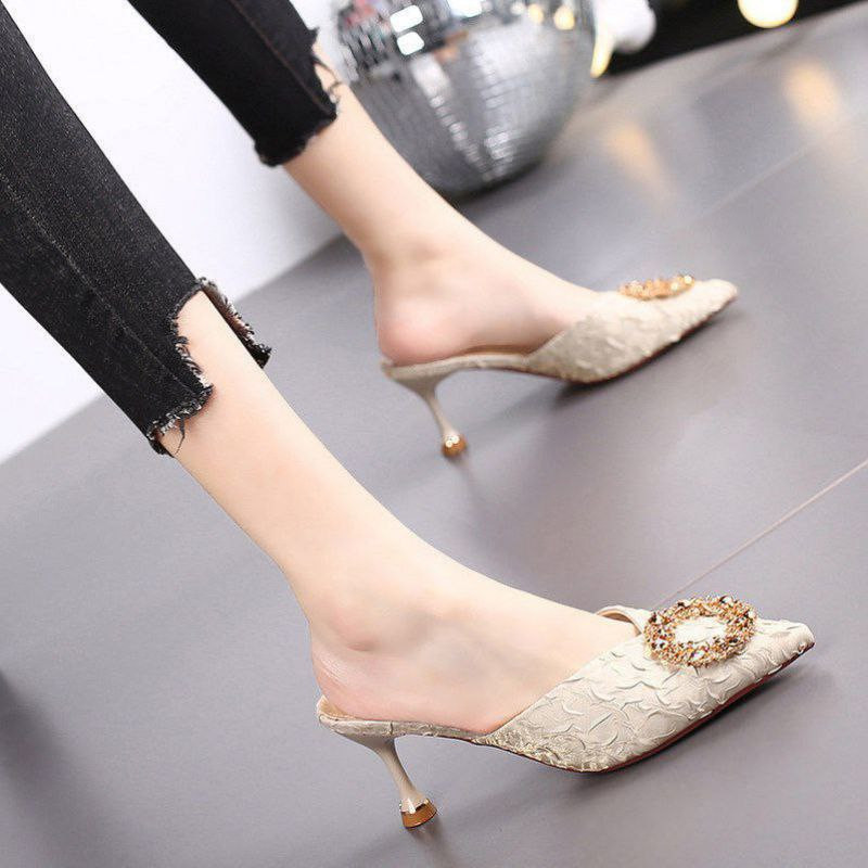 AGI6720 Heels Wanita Fashion Import Elegant Party Mules Ready Jakarta Bisa COD (With Box)