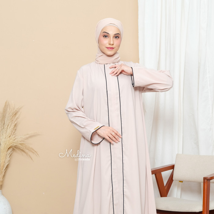 promo ✨ -Firanda Abaya Turkey / Abaya Dress Turki / Abaya Basic Medina Busui - Lilac, XL
