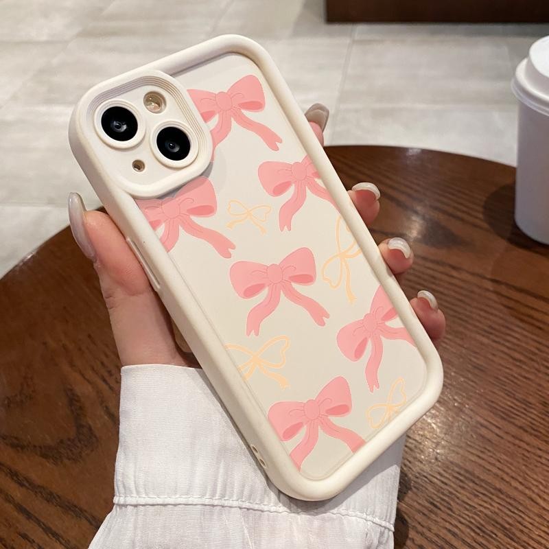 Casing Hp For Vivo Y75 5G Y75 4G Y78 Y78 Plus Y7s Y81 Y81i Y85 Y89 Silikon Case Artistic Cute Bow So