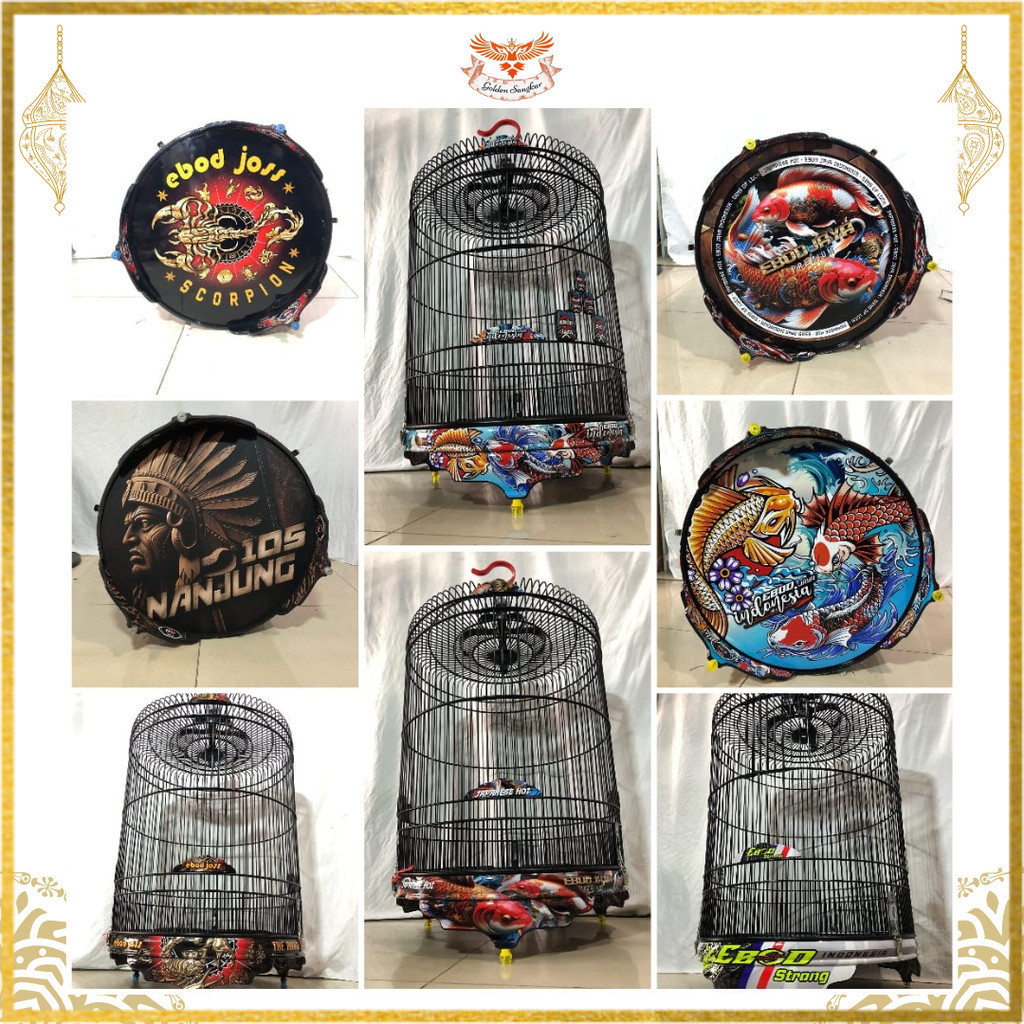 Sangkar Murai No2 Pvc Decal Klem Koper EBOD JAYA