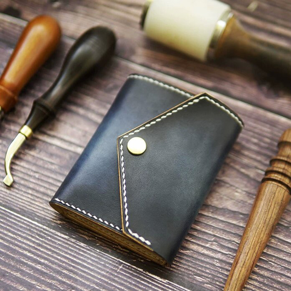 

110x90mm DIY leather craft folded cardholder wallet cutting dies iron blade template