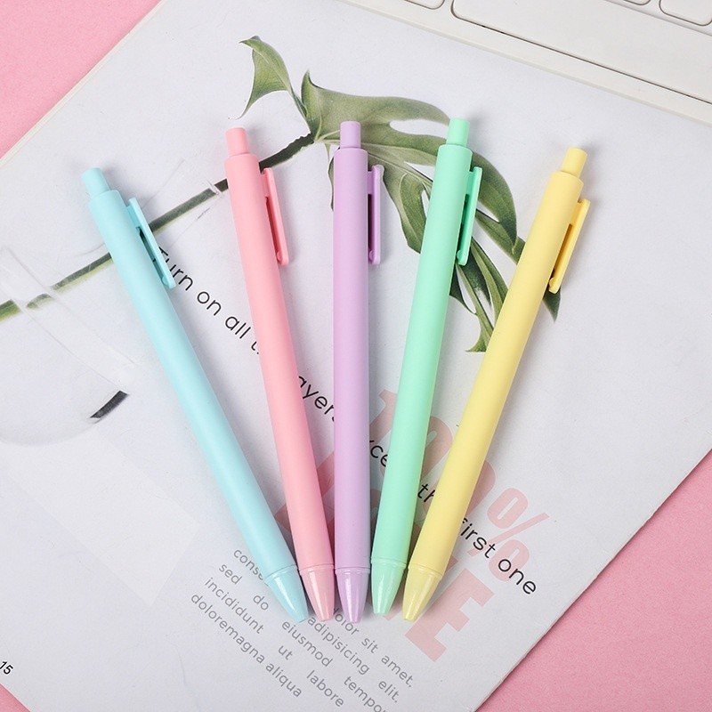 

[TERLARIS] Pena Mekanik Macaron Polos Pulpen Pastel Minimalis Tinta Hitam ATK011 - XOBOX