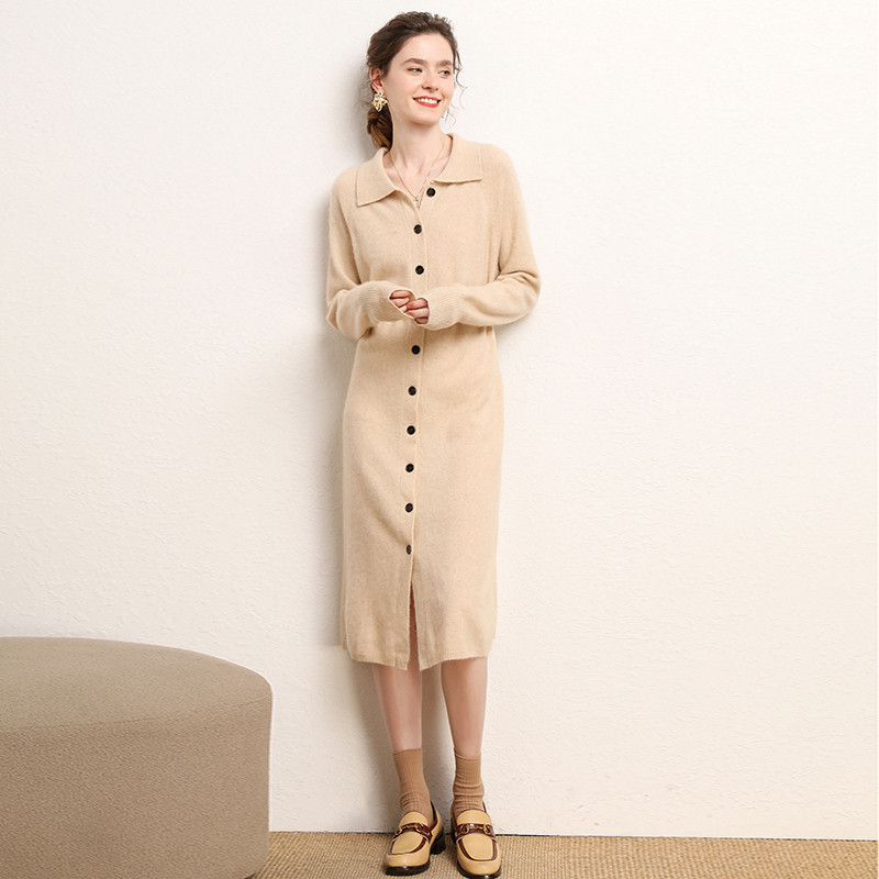 sweater dress women cashmere Loose and casual cashmere long cardigan cashmere 100% sweater sweater d