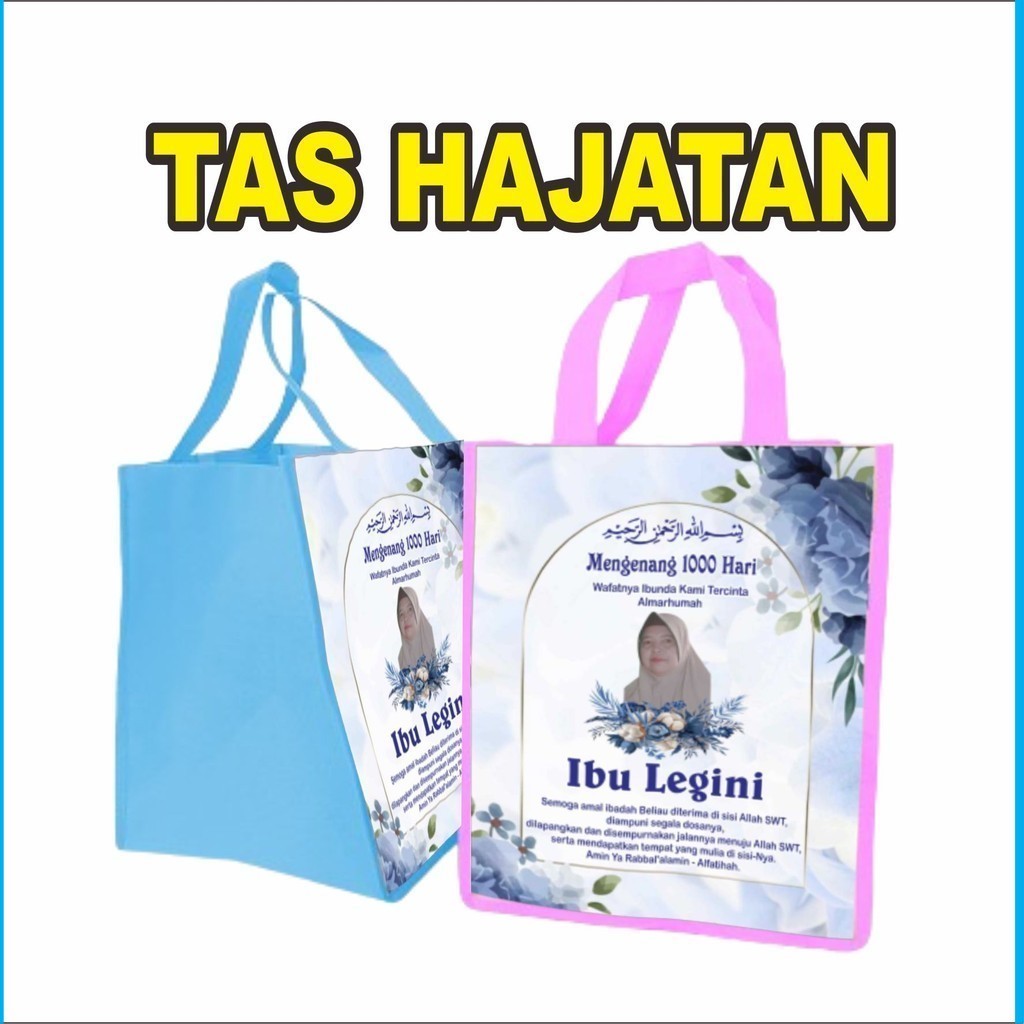 

JAYAPRINT - Tas Hajatan Custom Kain Spunbond Tebal Tas Mengenang Tas Kematian Tas Haul