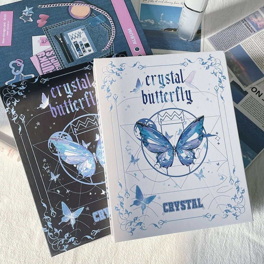 

Binder Photo Album INS Butterfly Series A5 Loose-leaf Album Photocard Collection Books Gift