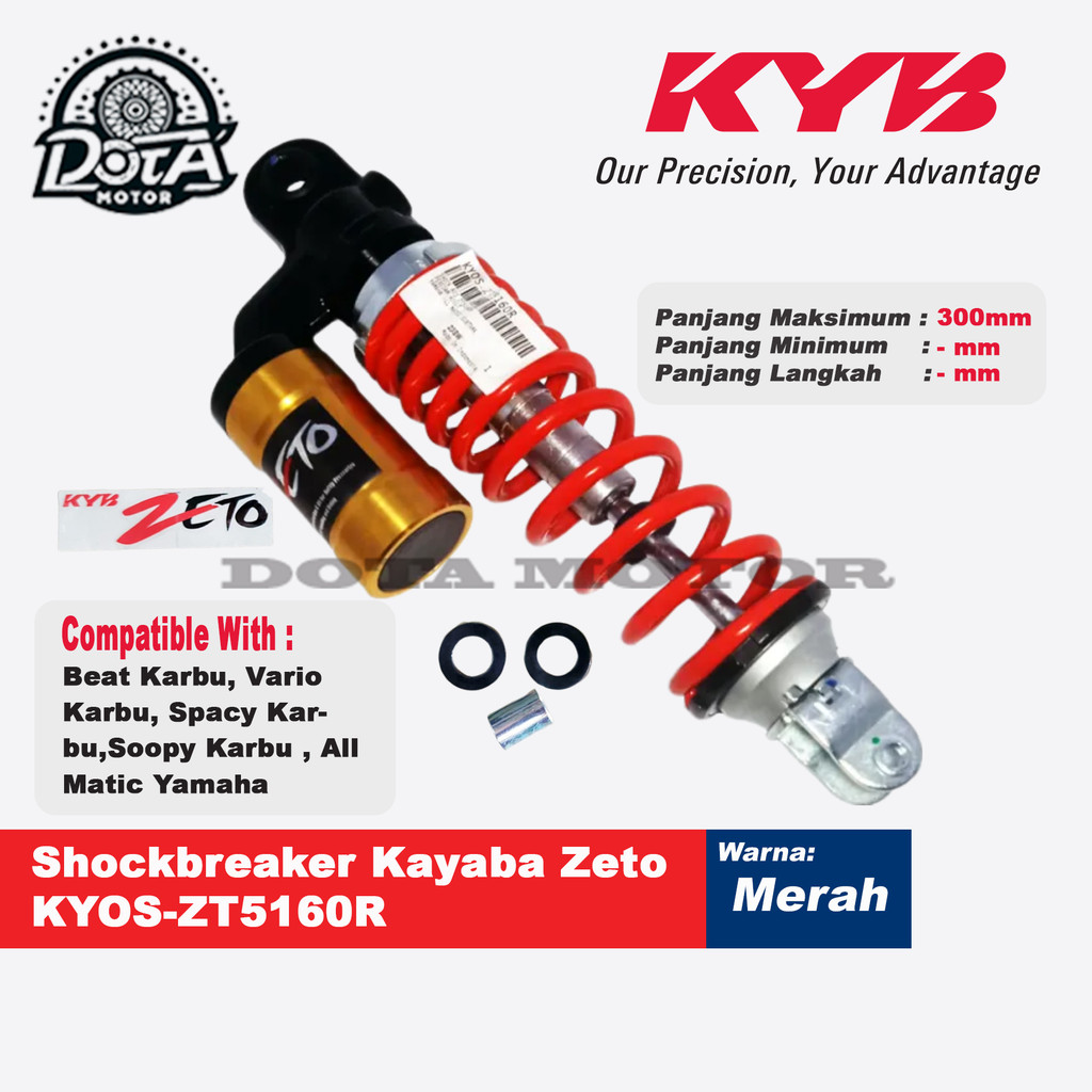 SHOCKBREAKER SHOCK BELAKANG TABUNG MOTOR HONDA BEAT CARBU VARIO CARBU SCOOPY CARBU KAYABA/KYB ZETO K