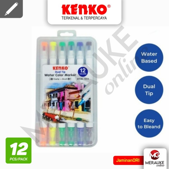 

KENKO Spidol Cat Air Dual Tip Marker 12 Warna DTCM-12C2