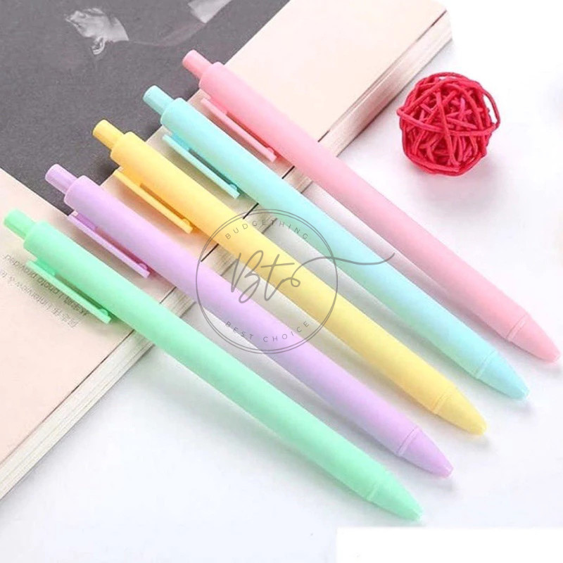 

Journamm.id Pena Cetekan Macaroon Pulpen Warna Pastel Tinta Hitam Alat Tulis Sekolah Kantor Pen Warna Warni Bolpoint Polos Murah Import