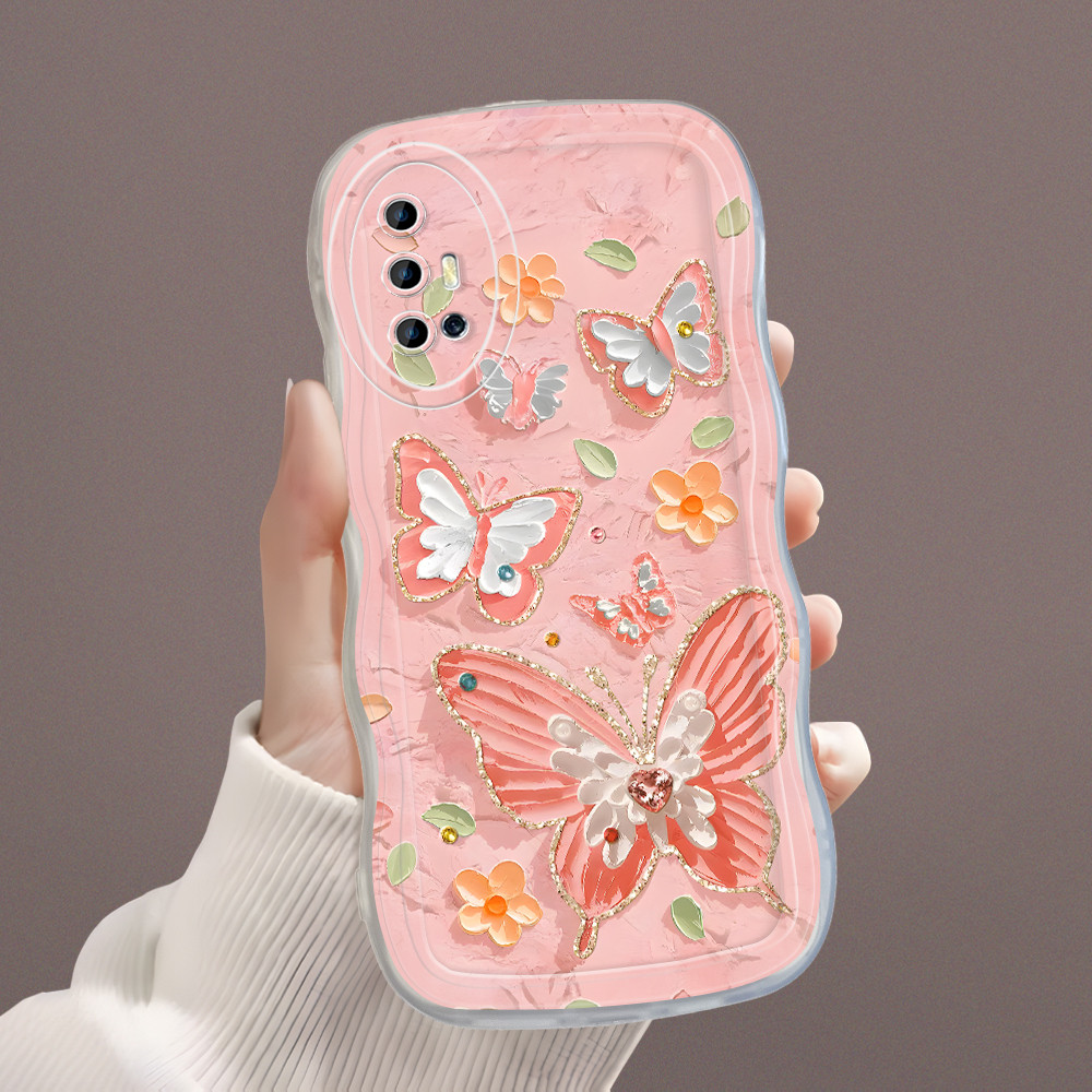 Vivo V19 Untuk Phone Case Hp Casing Soft Handphone Pink Butterfly Softcase Silikon Kesing Cassing