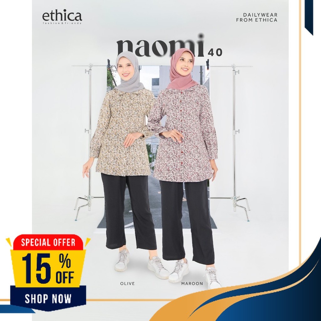 Tunik Ethica Naomi 40  / Tunik wanita motif