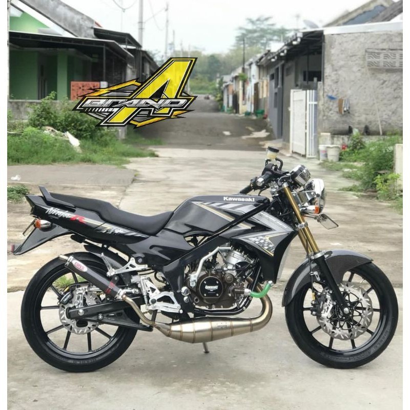STIKER STRIPING NINJA R 2014 2015 HITAM