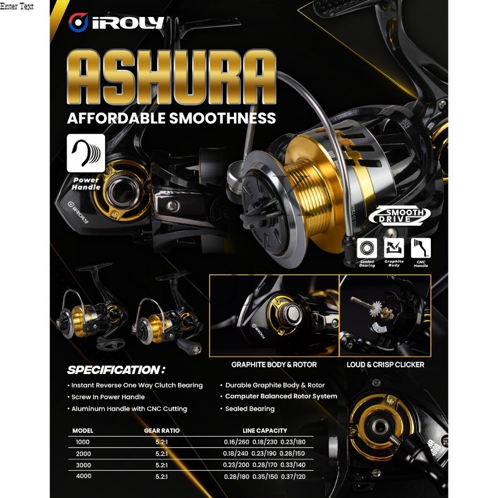 kiyokshop REEL IROLY ASHURA PH 1000-4000 murah laris semarang