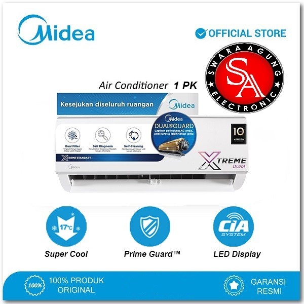 Ac Split 1 Pk Midea Type: MSB-09CRN1 (Gratis Pasang & Bahan) MEDAN