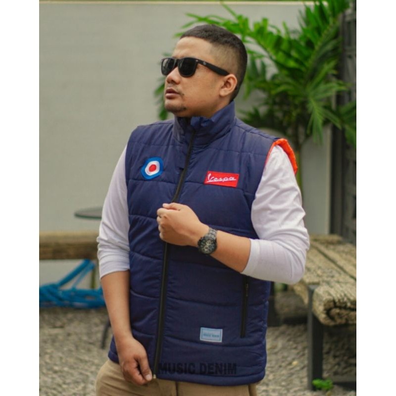 Rompi (Vest) Piaggio VESPA / rompi motor penahan angin / rompi parasut tebal / rompi bikers / rompi 