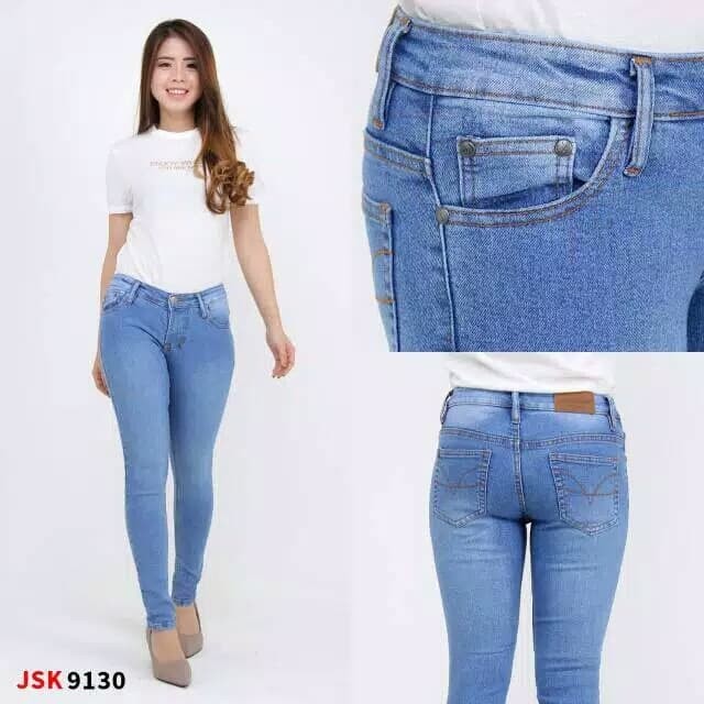 ✨TERLARIS✨ -Celana Panjang Skinny Jeans Wanita  PRODUCT STOCKIST JSK JEANS - Biru jeans 9131, 27