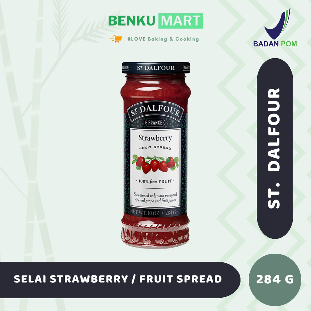 

Selai St. Dalfour Strawberry Jam Fruit Spread 10 Oz | 284 Gr