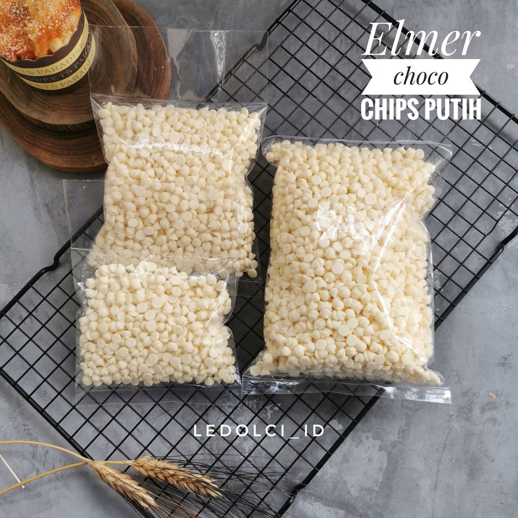 

ELMER CHOCO CHIPS PUTIH 100 GR, 250 GR, 500 GR