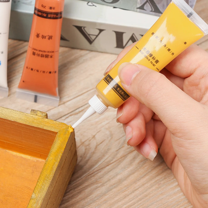Krim Resin Penambal Furniture Repair Kayu Pintu Meja Kursi Perbaikan Lantai Cat Gel Nat Wood Dempul 
