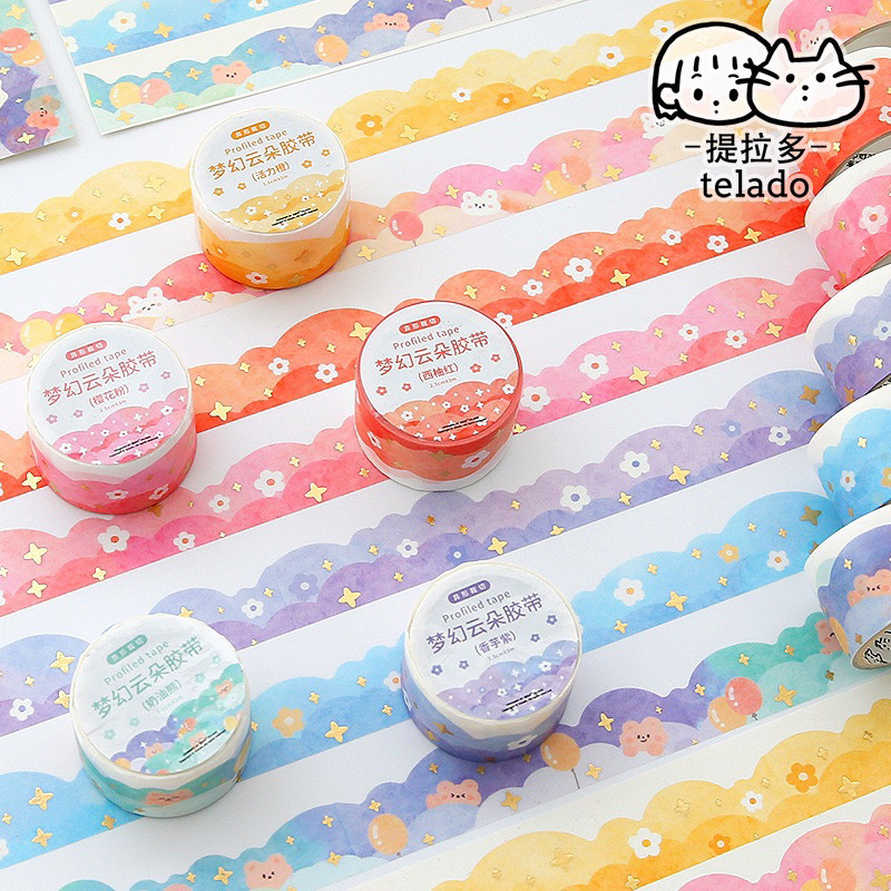 

washi tape die cut awan