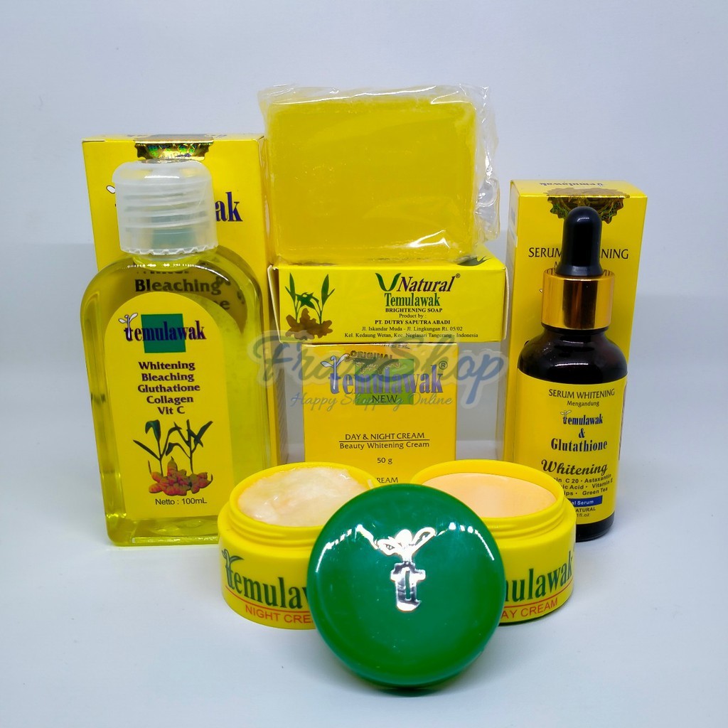Paket lengkap Cream Temulawak Original 4in1 (Cream-Sabun V Natural-Serum-Toner)